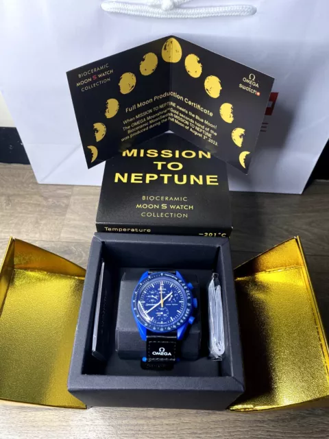 Swatch x Omega Bioceramic Moonswatch Mission to Neptune Gold 2