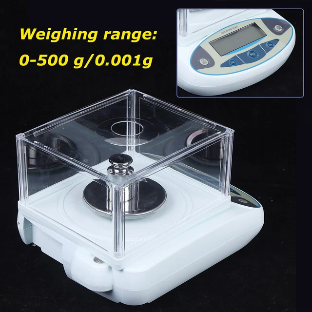 LAB ANALYTICAL BALANCE Digital Electronic Precision Scale 1mg 500g x0