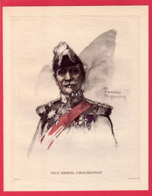 le Vice-Admiral Chocheprat engraving 20s Fouqueray /B2GMA8