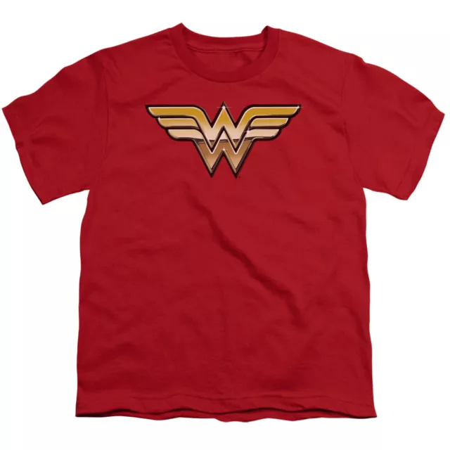 Wonder Woman Golden Kids Youth T Shirt Licensed Book Movie DC Comics Tee Red