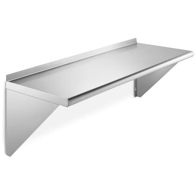 Stainless Steel 12" x 36" 16GA Commercial Kitchen Wall Shelf Restaurant Shelving