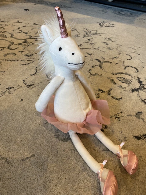 JELLYCAT DANCING DARCEY Ballerina Unicorn Pink Tutu 11" Plush Stuffed