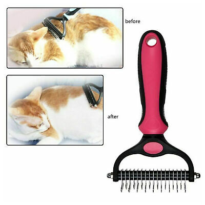 Cepillo de peine de aseo para perro mascota gato capa interna rastrillo desmontaje desmontaje herramienta recortadora de desprendimiento