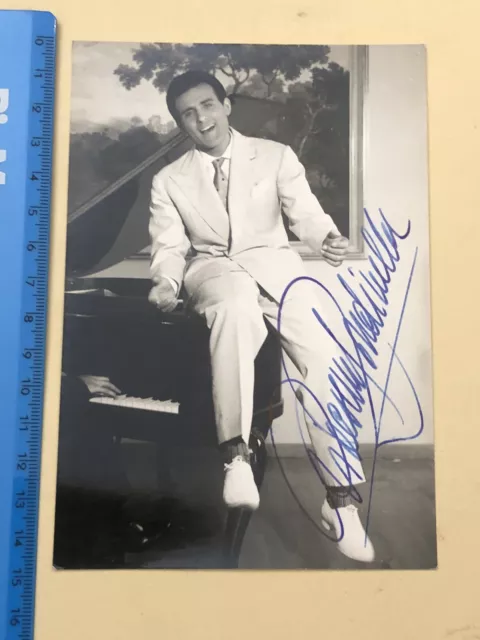 1951 Giacomo Rondinella Messina Autografo Originale Foto Pubblicità Dischi Fonit