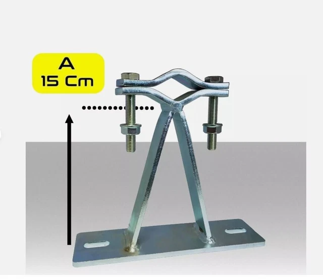 ZANCA TIPO EMILIA 100MM PER PALI ANTENNE D.40-60MM - Foto 7