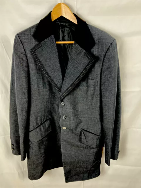 After Six  Rudofker Tuxedo  Mens 42 Long Charcoal Gray Prom Blazer  Coat Jacket