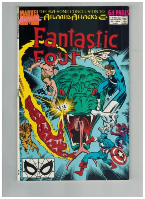 Fantastic Four Annual 22  Atlantis Attacks Conclusion!  VF  1989  Marvel Comic