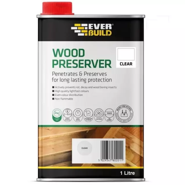 Everbuild Lumberjack Wood Preserver Clear 1L