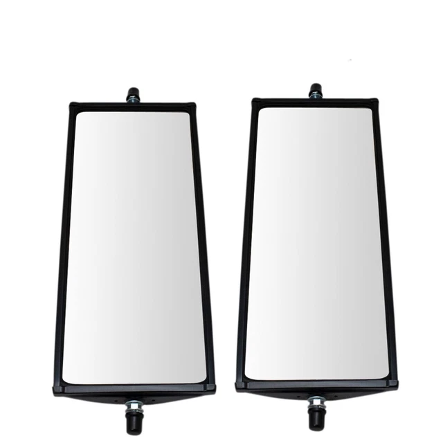 16" x 6.5" Stainless Steel West Coast Mirror Pair Pillow Back for HD Semi Truck