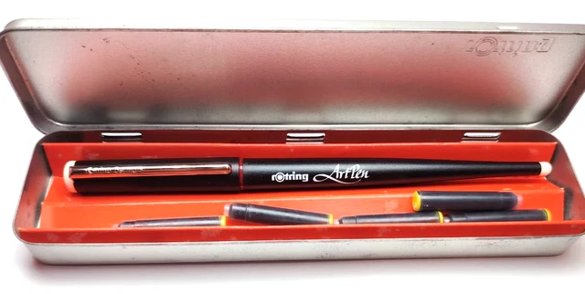 RARE ROTRING ARTPEN Lettering M Fountain Pen NOS Unused w/ Original ...