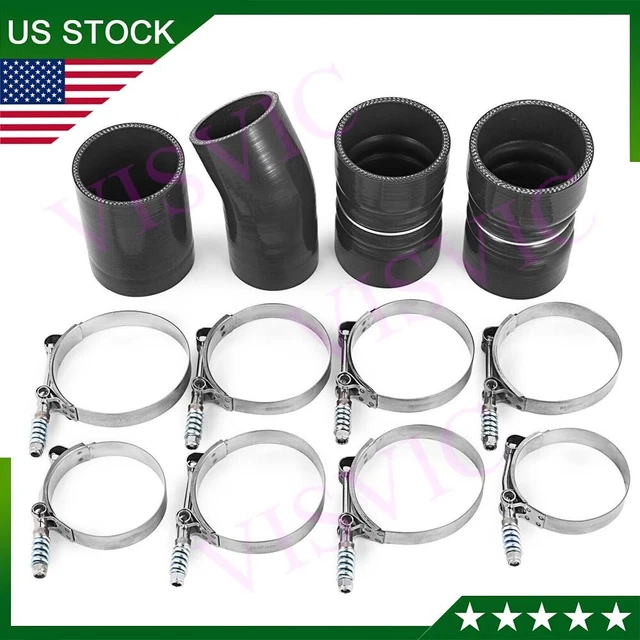 SILICONE HOSE KIT Intercooler Hose Boot Kit With Clamps For Ford 6.0L