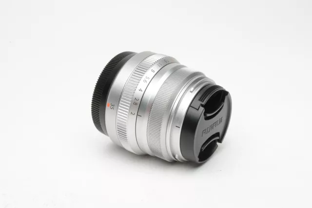 Fujifilm Super EBC XF 35mm F2 R WR Silver Aspherical Lens, caps, clean & sharp!