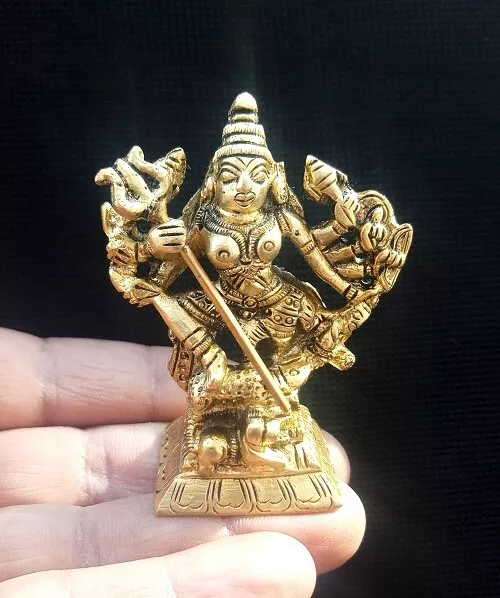 Mahishasura Mardini Handcrafted Goddess Durga In Brass Statue Puja kali maa idol