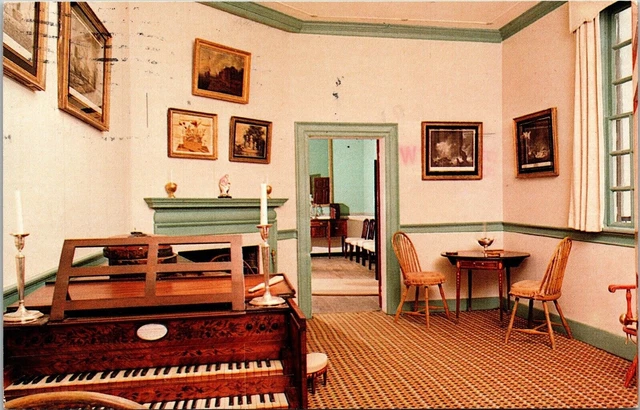 Little Parlor English Harpsichord Tea Table Art Mt Vernon Virginia VA Postcard