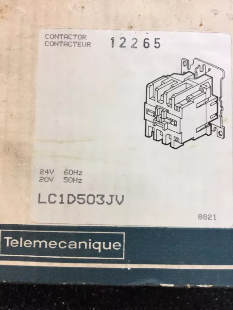 Contacteur TELEMECANIQUE LC1D503JV 24 VAC NEUF 70 ampères