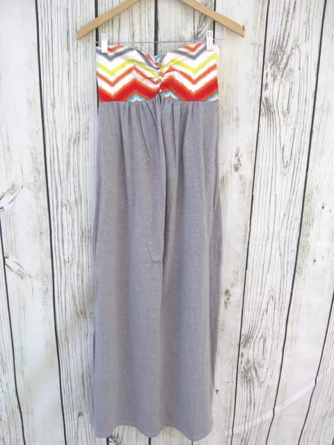 Rewind Maxi Dress XL Gray Strapless Tube Top Style Long Women's Tie Dye Beach