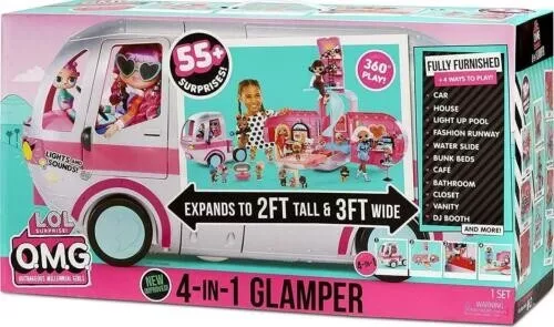 LOL Surprise!OMG Glamper Fashion Camper with 55 Surprises Fully-Furnished  Silver
