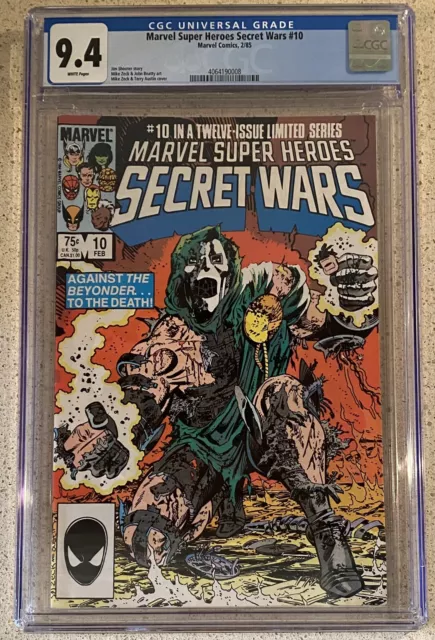 MARVEL SUPER HEROES SECRET WARS #10 (1985) CGC 9.4 NM Awesome Doctor Doom Cover!