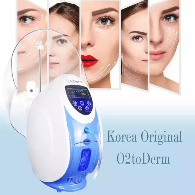 Máscara de terapia facial con oxígeno de Corea cúpula O2toDerm aerosol de oxígeno máquina facial exfoliación por chorro