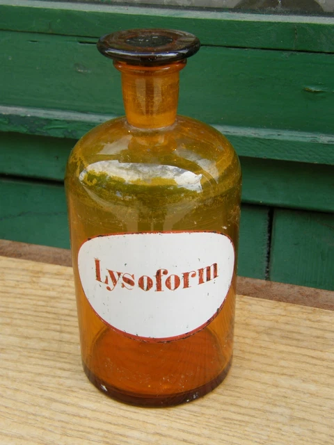 Flasche Apotheke Apotheker Antik Lysoform