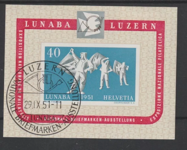 1951 Swiss Switzerland Lunaba Bf 14 Cancellation Demonstration MF94425