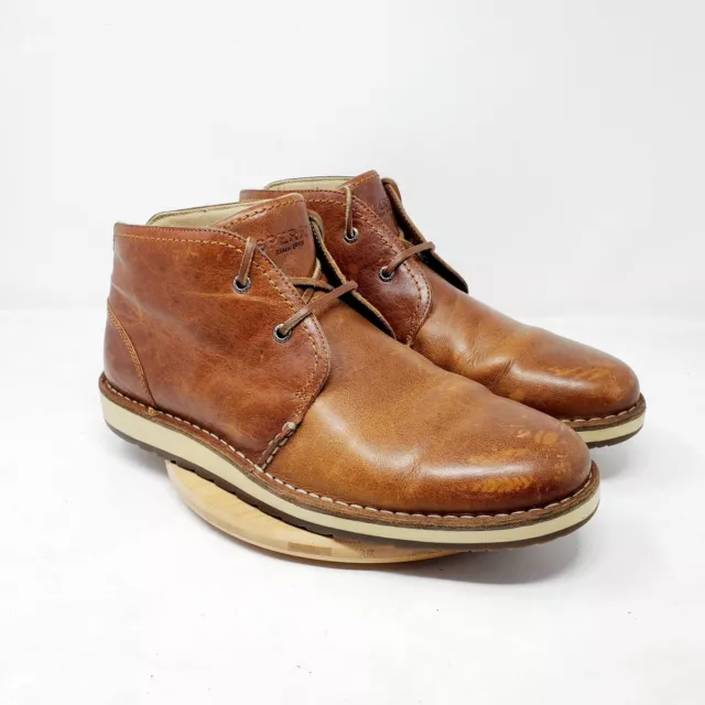 Sperry Boots Mens 11 Chukka Brown Leather Lace Up Shoes Classic Ankle Dockyard