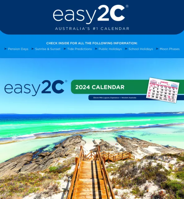 2024 Magnetic Calendar Easy2C Magnet EsE-2c Easy To See