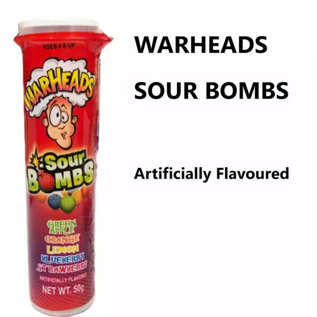 Warheads Sour Bombs 50g x 4 Halloween Trick Or Treats Party Favours Bulk Candy 3