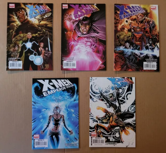 X-Men Emperor Vulcan 1 2 3 4 5 Complete 2007/08 Set Hi-Grade Marvel Lot of 5