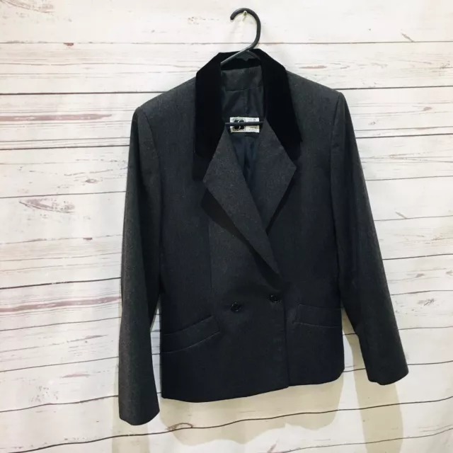 SPORTSCRAFT Blazer Jacket Pure New Wool Grey Size 10 Pockets