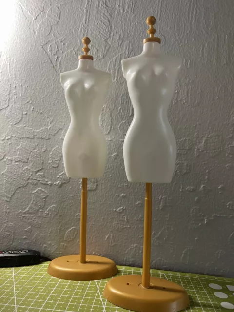 2 PC Doll Dress Form Doll Model Stands Clothing Mannequin Stand