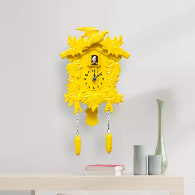 Walplus Yellow Antique Cuckoo Wall Clock DIY Art Home with UK 2 years Warranty