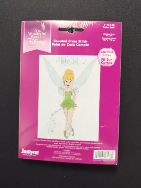 Tinker Bell, Janlynn Counted Cross Stitch Kit 1134-88,  Disney,  Embroidery Kit