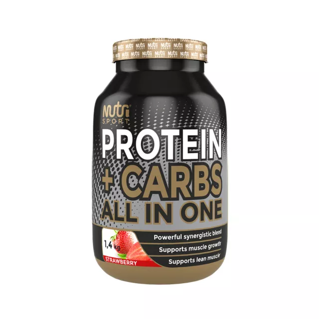 NUTRISPORT PROTEIN AND CARBS - ALL IN ONE 1.4kg ALL FLAVOURS WHEY CREATINE BCAA