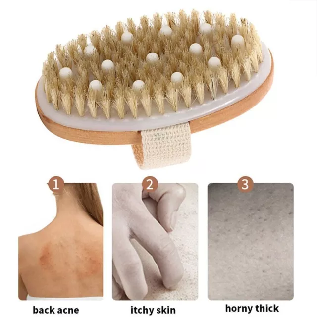 Skin Exfoliating Shower Brush Lymphatic Drainage Massage Brush  Wet Dry