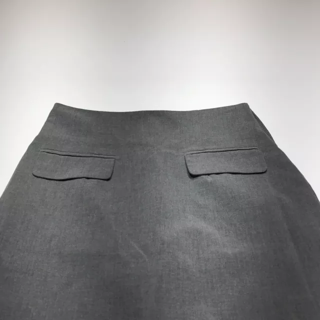 W Worthington Skirt Womens Size 8 Career Office Gray High Waist Pencil No Belt 3