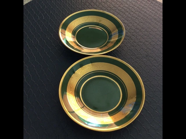  Deux soucoupes pour tasse à café moka porcelaine de Limoges France LEGLE 