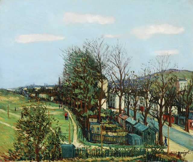 ALPHONSE QUIZET (1885-1955) Signed French Oil Canvas - Paris Pre