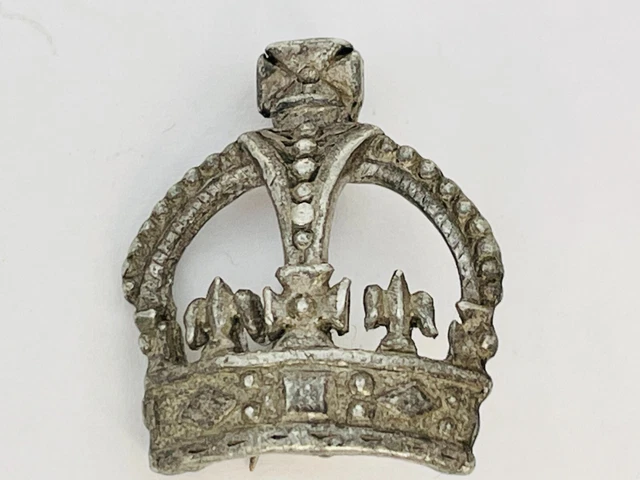 Genuine British Military Issue Officers Rank Crown Snap Pin Badge – RM6 – Metal