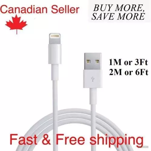 3-6ft USB Sync Data Charger Charging Cable iPhone X Xs 11 12 13 14 Pro Max Plus