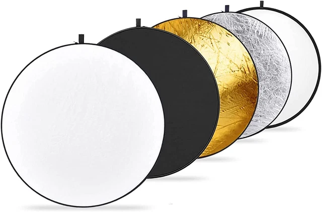 43 Inch/110 Centimeter Light Reflector Light Diffuser 5 in 1 Collapsible Multi