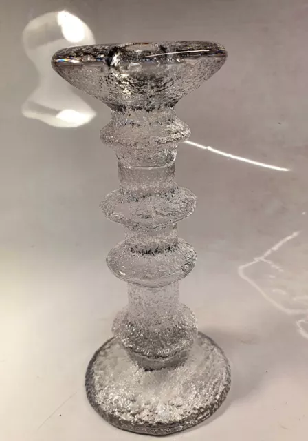 ‘Festivo’ glass candlestick by Timo Sarpaneva, Iittala, Finland, 1960s, signed 2