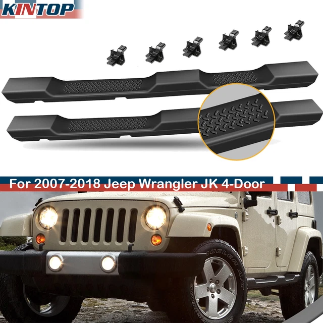 FITS 0718 JEEP Wrangler JK 4Door Running Boards Nerf Bars Side Steps