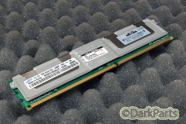 Barrette RAM HP 1GB PC2-5300F - Référence 398706-051 - Pour Serveurs - Occasion Testée