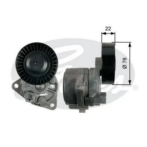 GATES Poulie-tendeur courroie trapézoïdale à nervures Galet tendeur T39217 22mm