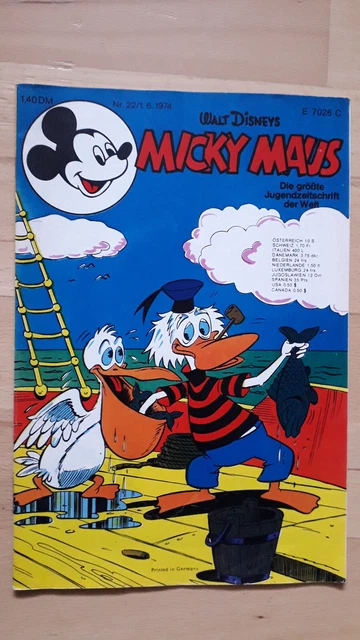 Micky Maus Nr.22 vom 1.6.1974 mit Catweazle, Sammelbild Fußball-Album - TOP Z1