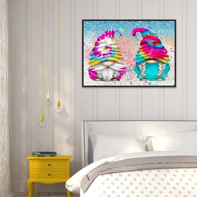 5D DIY Full Round Drill Diamond Painting Two Goblin Kit Home Decoration Art 2