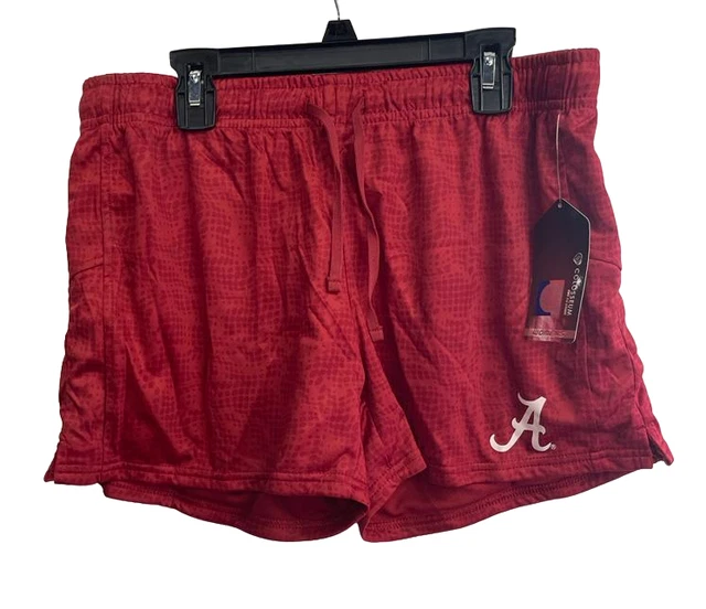 Colosseum Atletica Donna Alabama Cremisi Tide Illusione Stampa Shorts, Rosso, S