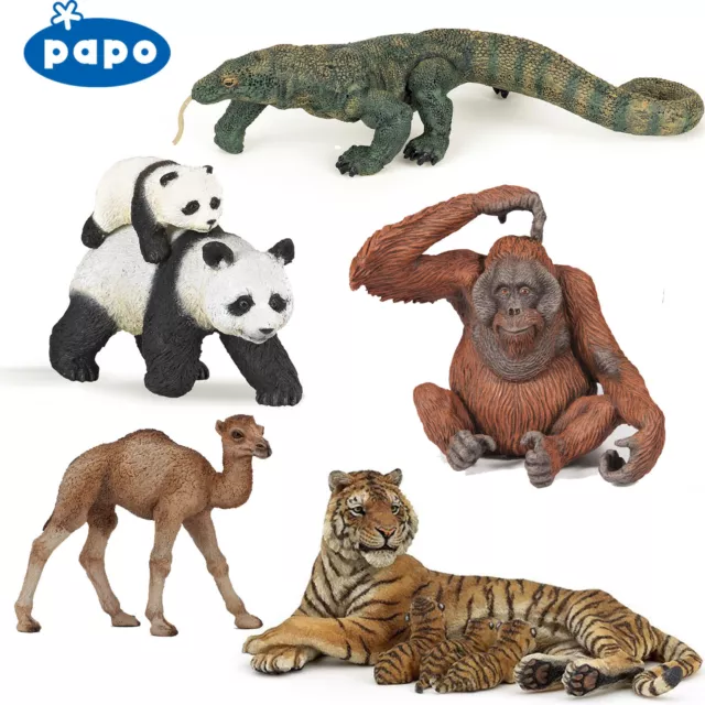 PAPO Wild Animal Kingdom ASIA - Choose from CAMELS, TIGERS, PANDAS etc with Tags