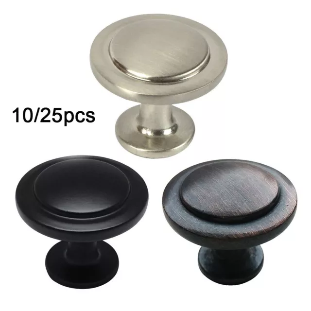 10/25pcs Cabinet Door Knobs Drawer Handle Hardware Kitchen Cupboard Round Pulls